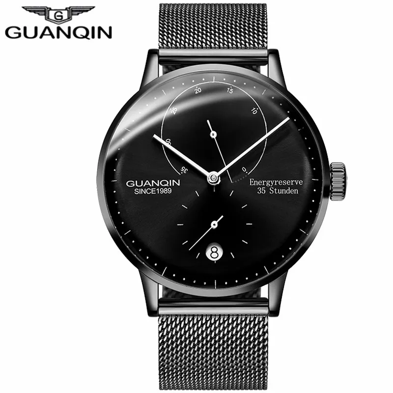 GUANQIN Luxury Automatic Date Mens Watch Genuine Leather Waterproof Casual Fashion Rebirth Wristwatch From Djzhucl 115.24 DHgate.Com