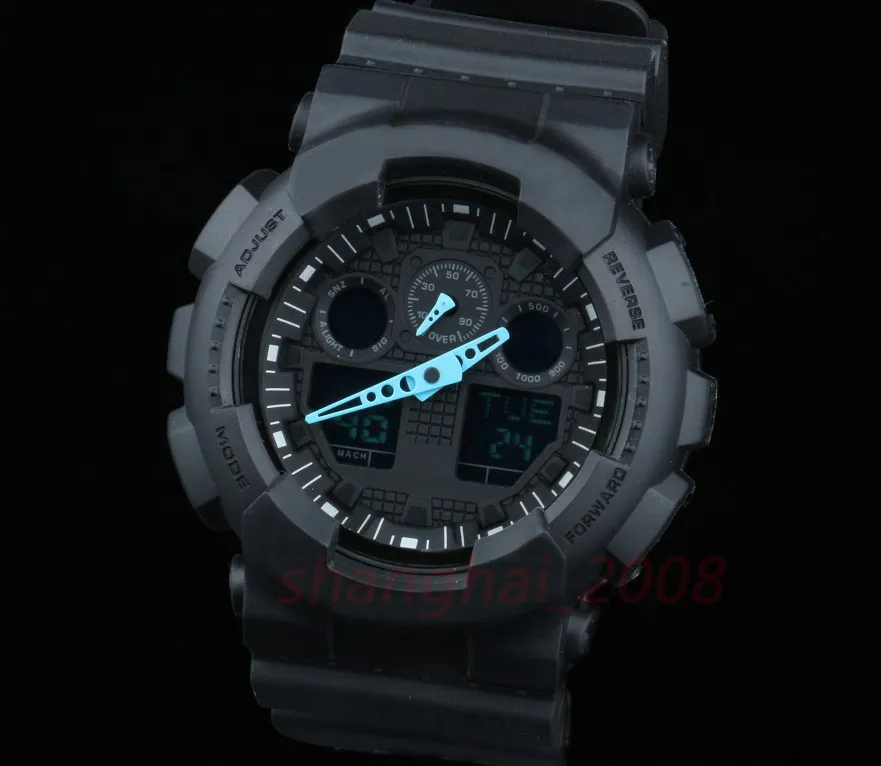 새로운 원래 색상 모든 기능 LED 육군 군사 시계 남성 방수 시계 모든 포인터 작업 디지털 스포츠 손목 Watch220U