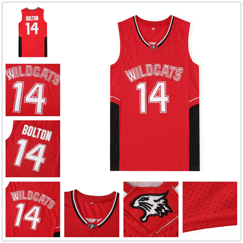 Troy Bolton Jersey 14 Wildcats East High School Jerseys Mens Troy