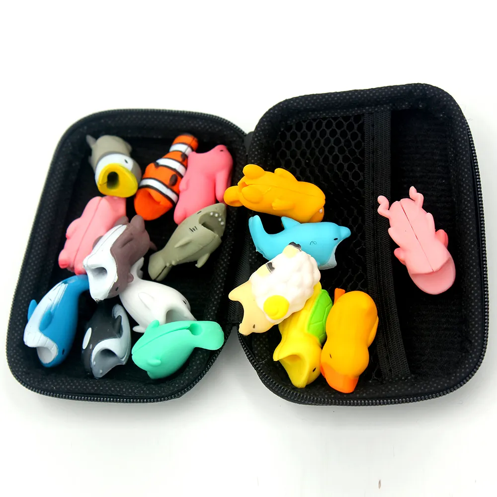 Ładowarka kablowa Ładowarka kablowa Kabel Sour Pokrywa Cute Animal Design Targing Cord Ochronne 8Pack, 12pack, 16 Pack