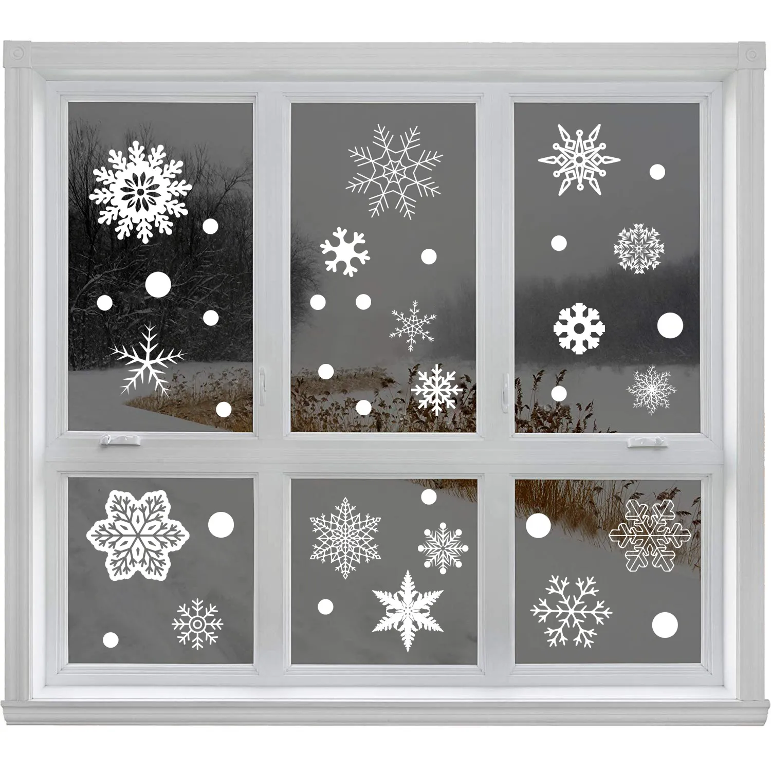 Christmas Snowflake Window Sticker Electrostatic Sticker Wall