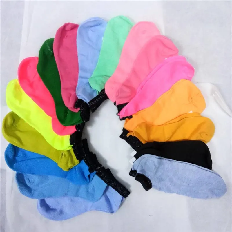 EN STOCK!!! Chaussettes courtes pour adultes, garçons et filles, pour hommes et femmes, pom-pom girls, chaussettes de sport, taille libre, multicolores