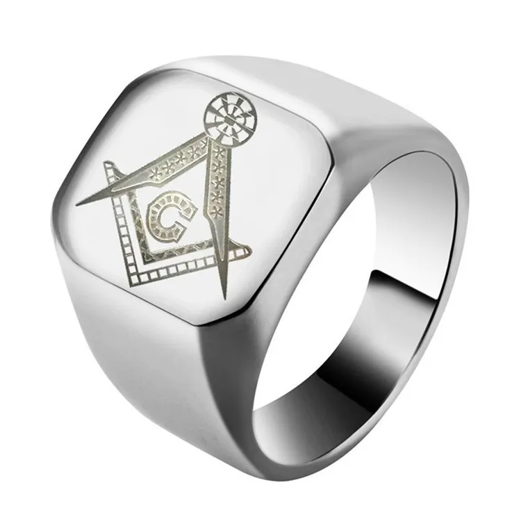 Masonic Rings For Men Stainless Steel Past Masters Masonic Ring ...