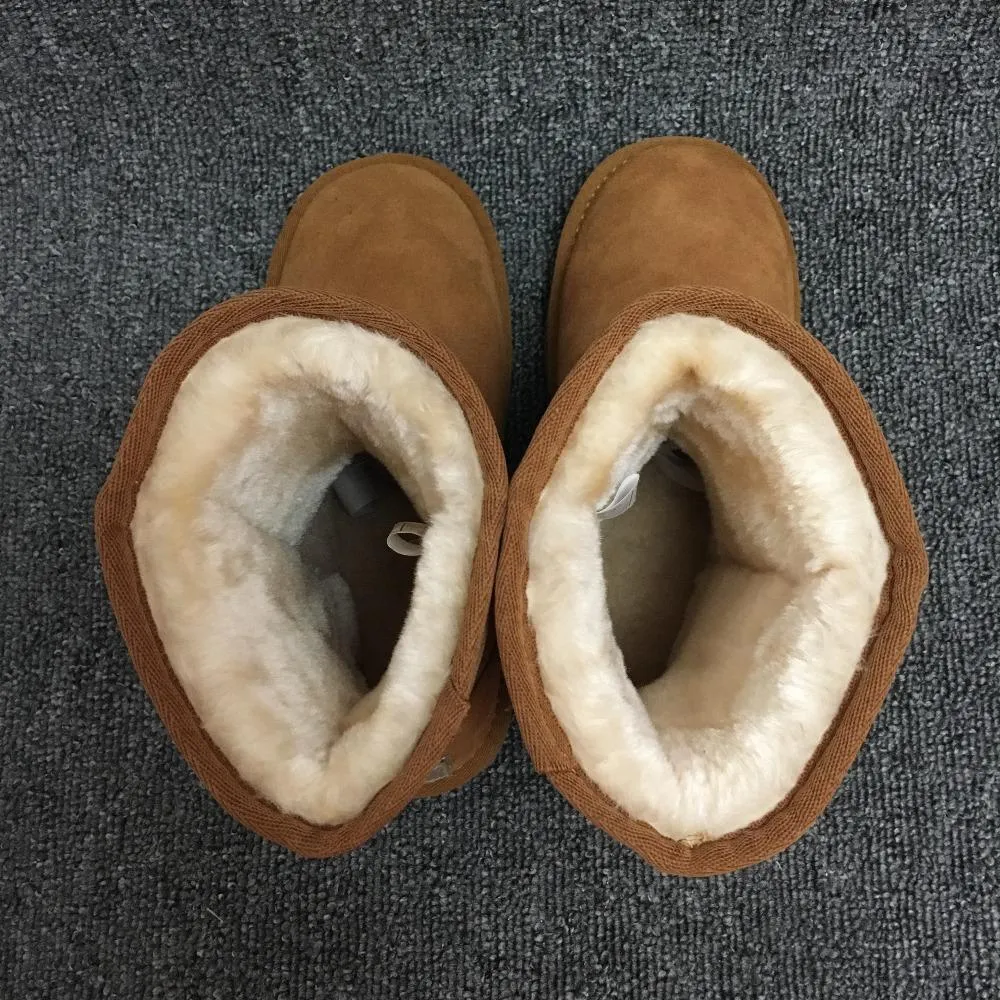 Vente chaude-bottes de neige pour femmes australiennes en cuir classique en cuir suédé imperméable bottes chaudes d'hiver marque Ivg chaussures de créateur code EU34-43