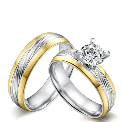 Anillos De Pareja Anillo De Diamante De Princesa Conjuntos De