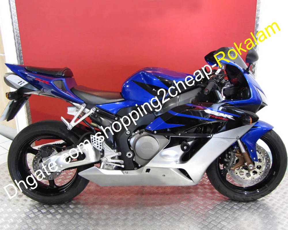 Moto Fit Pour Honda CBR1000RR 1000RR 2004 2005 CBR1000 04 05 Motos Carénage Ensemble Complet Argent Noir Bleu (moulage par injection)