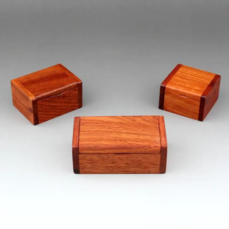 Retro Kleine Hout Opbergdoos Rosewood Sieraden Schat parel Houten Case Vintage Organizer Snelle Verzending ZC0954