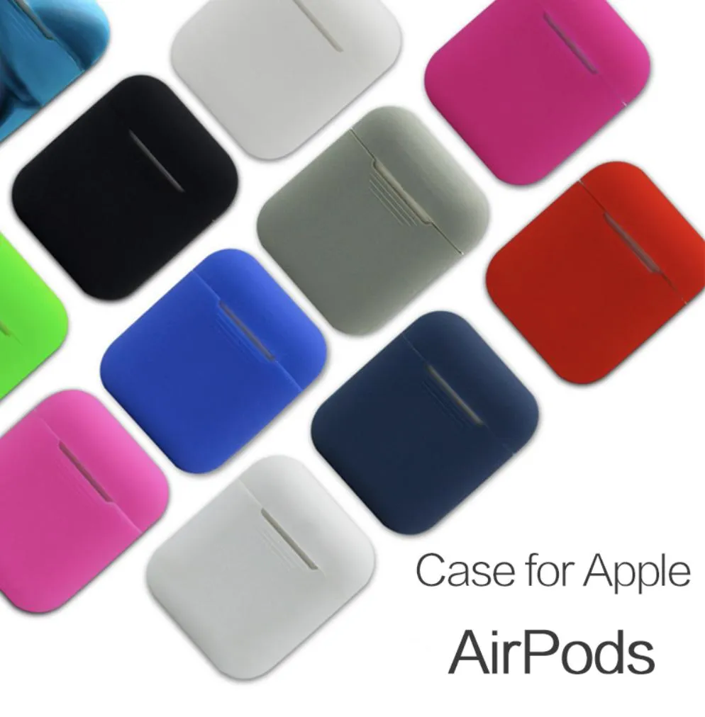 Coque en silicone souple TPU pour Airpods Accessoires Housse de protection Transparent Ultra Thin Cover Support antichoc pour Apple Air Pods