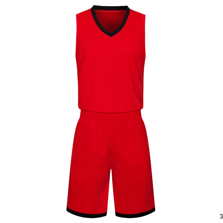 2019 nouveaux maillots de basket-ball vierges logo imprimé taille homme S-XXL prix pas cher expédition rapide bonne qualité rouge noir RB0112