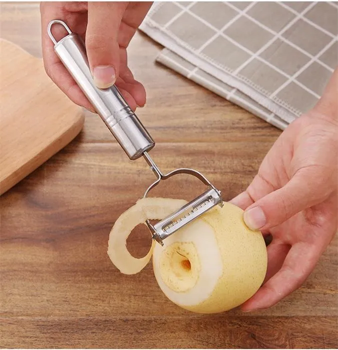 Creatieve roestvrijstalen plantaardige zester fruitschiller peeling mes aardappel rasp meloen cutter keuken accessoires tool
