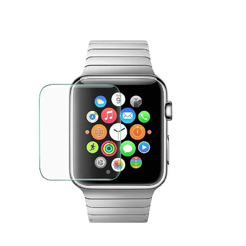 متوافق مع Apple Watch شفافة الزجاج المقسى 45 مم 41 مم 42 مم 38 مم 44 مم 40 مم سلسلة 7 6 5 4 3 2 1 9H حامي شاشة مضاد للخلع صلابة