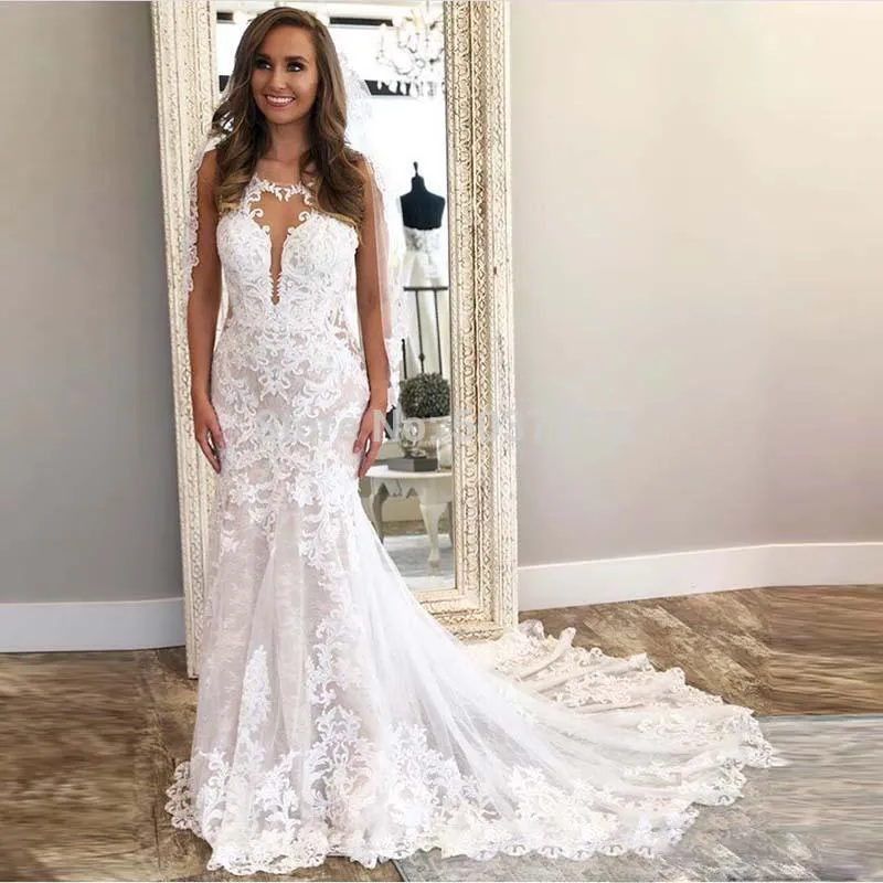 chinese dress ladies Strapless Lace Mermaid Wedding Gown by Ladivine CDS434W main image 1