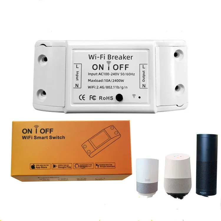 Wi -Fi Smart Light Switch Control Universal Breaker Timer Smart Life App Alexa Google Home과 무선 원격 작업