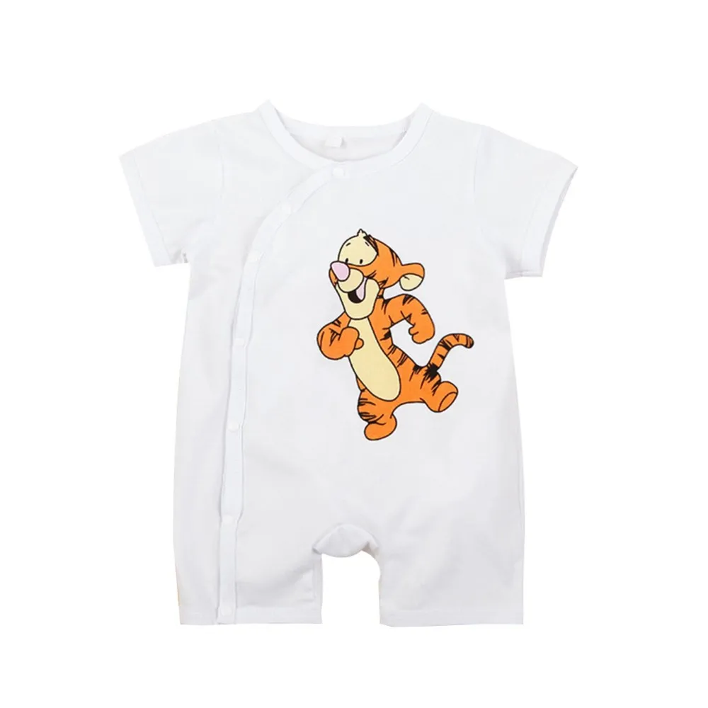 Summer Jumpsuits Baby Rompers Tiger Baby Boy Ubranie bawełniane nowonarodzone ubrania dziecięce krótkie rękaw