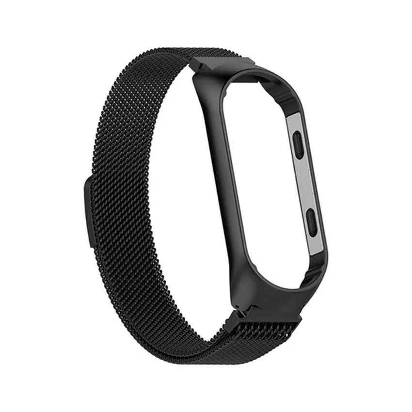 Миланский цикл магнитный ремешок из нержавеющей стали для Xiaomi Mi Band 3 Miband 4 Smart Bristbands замена запястья ремня