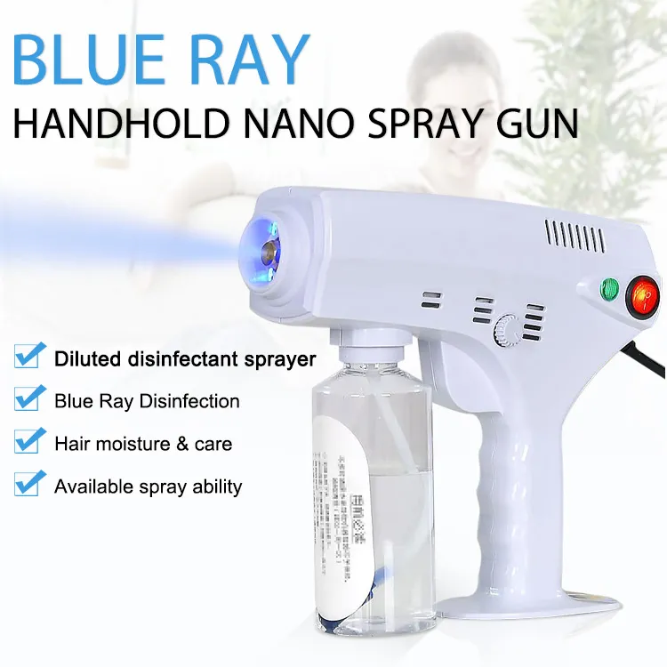 Pistola a spruzzo per sterilizzatore nano elettrico portatile per disinfezione Pistola a vapore Blue Ray per disinfettare Spedizione veloce DHL