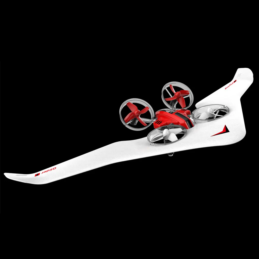 Fai da te 3 in uno RC Aircraft Toys, Aliante, Quadcopter Drone, Hovercraft, Tre modalità di mare, terra e aria, Cool Drift, Regali di compleanno per bambini di Natale, 2-1