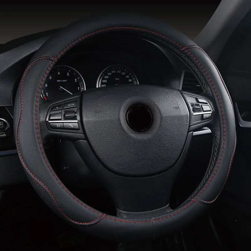 Housse de volant de voiture en daim noir, cousue à la main, en fibre de  carbone, pour Volkswagen VW Golf 8 2020 Atlas 2020 2021 - AliExpress