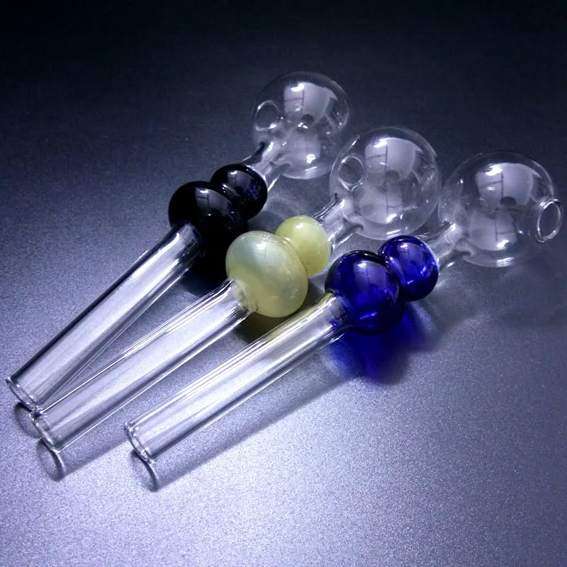 Gourde colorée Pyrex brûleur à mazout fumer poignée tuyau tube verre bong Dab Rig recycleur barboteur