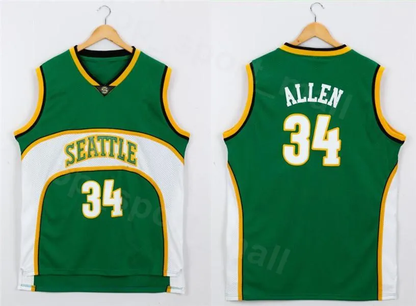 Men Basketball Shawn Kemp Jerseys Gary Payton Kevin Durant Ray