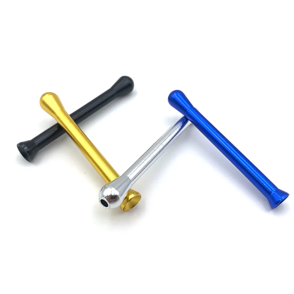 Kit 4 Pezzi Sniffer Tubo Nasale In Alluminio | Portatile E Igienico | 69mm Nero