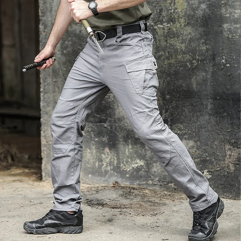 City Tactical Cargo Pants Mannen Combat Swat Army Broek Katoen Veel Zakken Stretch Flexibele Man Casual Broek S-XXL