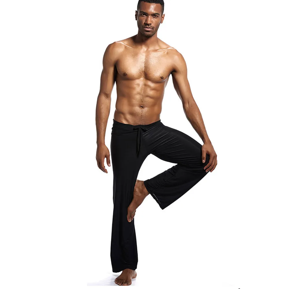 Mens Ice Silk Nylon  Workout Pants Solid Color, Casual