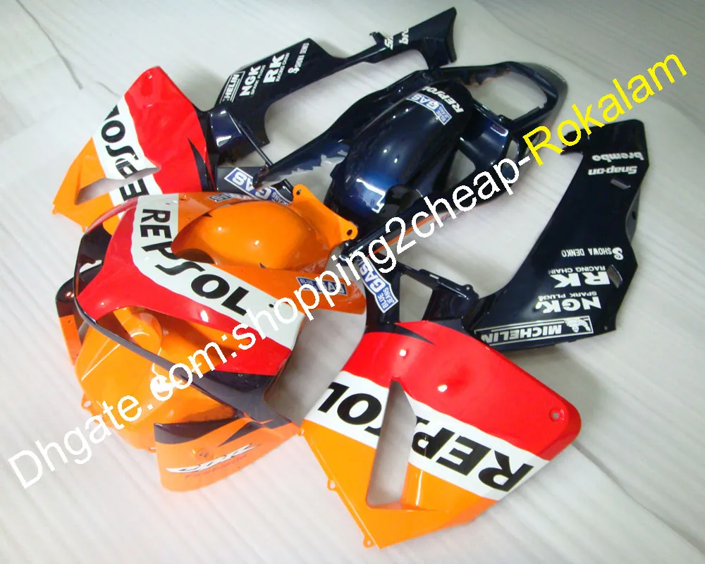 Kit de carénage de moto pour Honda CBR600RR F5 03 04 CBR 600RR CBR600 RR 2003 2004 carénages rouge orange blanc noir (moulage par injection)