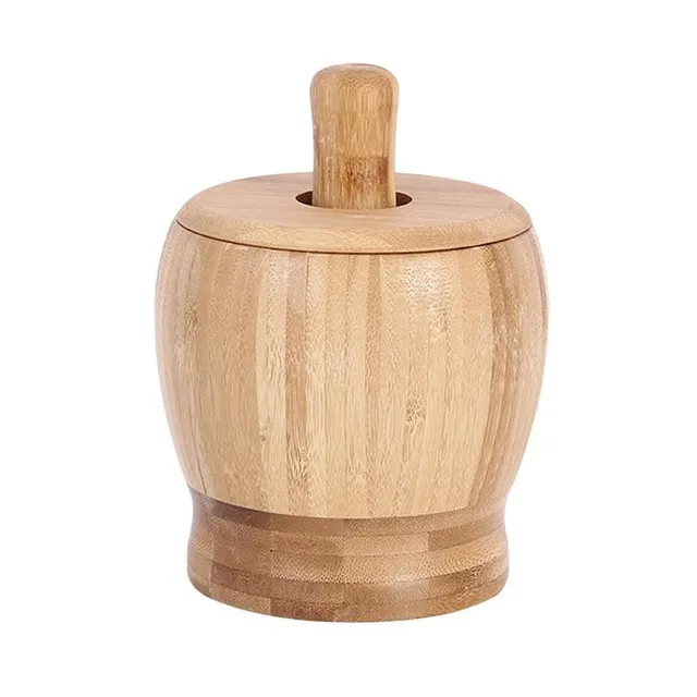  Nuevo mini mortero de madera y mortero de molienda Bowl Set ajo  Crush Pot herramienta de cocina : Hogar y Cocina
