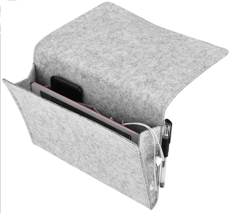 New Creative Bedside Felt Store Väska Student sovsal Bedside Storage Bag Felt Hem Hus Förvaring Arrangör Sovrum Storage Hängande