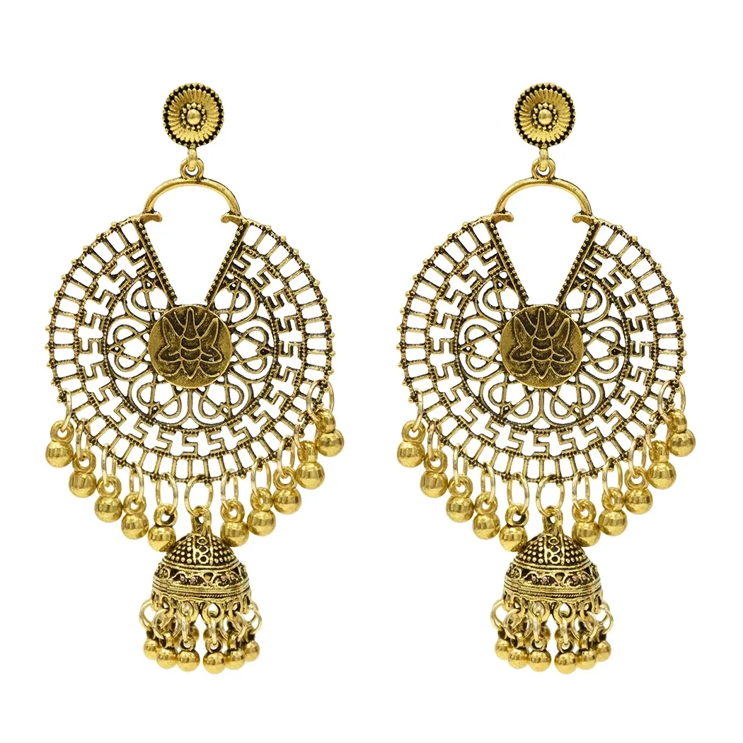 Amazon.com: Tarinika Antique Gold Plated Ehimay Drop Earrings with  Guttapusalu Design - Indian Earrings for Women and Girls | Perfect for  Ethnic Occasions | Traditional South Indian Jewelry | 1 Year Warranty*: