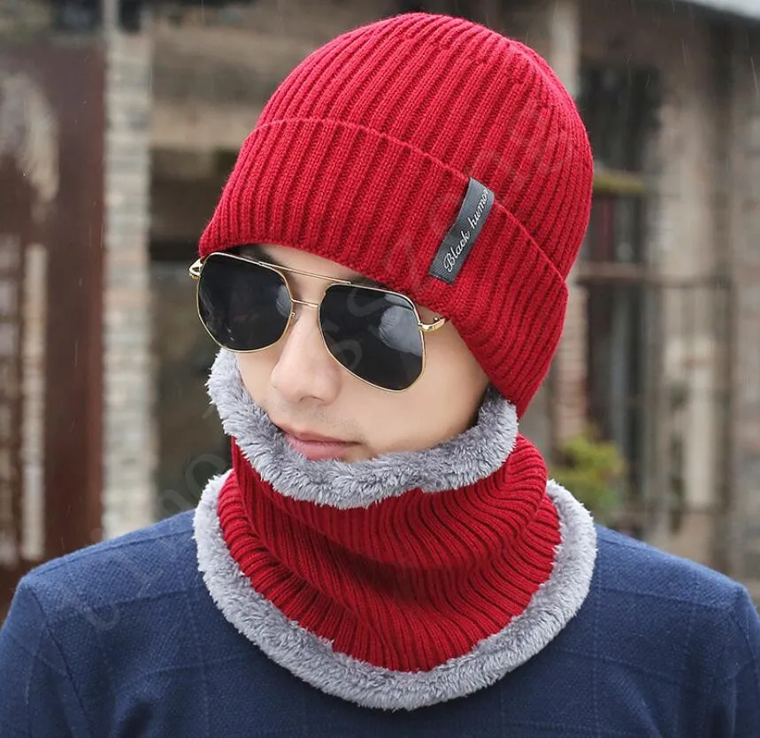 Fashion Hommes hiver chapeau écharpe set hommes tricotée chapeau - Prix pas  cher