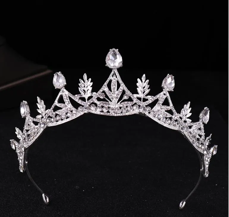 New Europe and America hot sale rhinestone crown white princess crown headband birthday crown