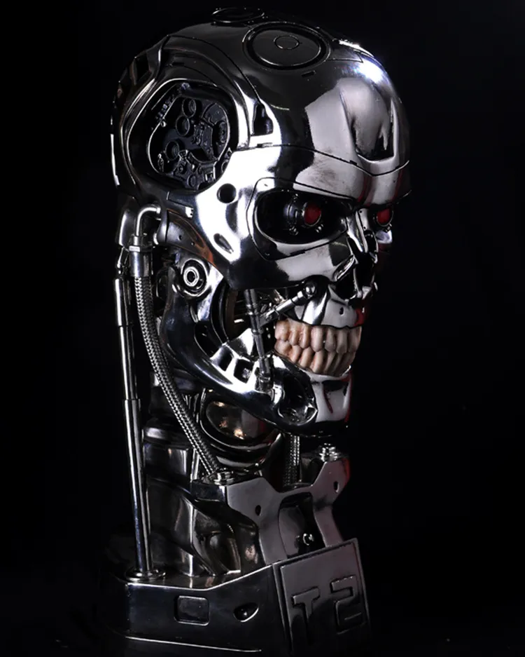 Replica Resin Terminator T800 1:1 Scale Metal Skull Endoskeleton