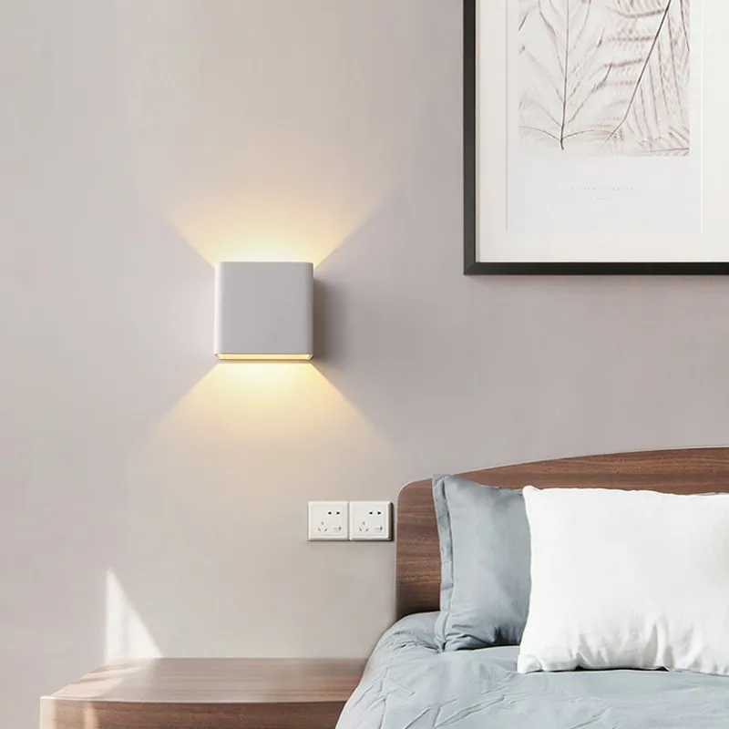 Modern White Outdoor Wall Lights, Waterproof Up Down LED Fixture, 6W ...