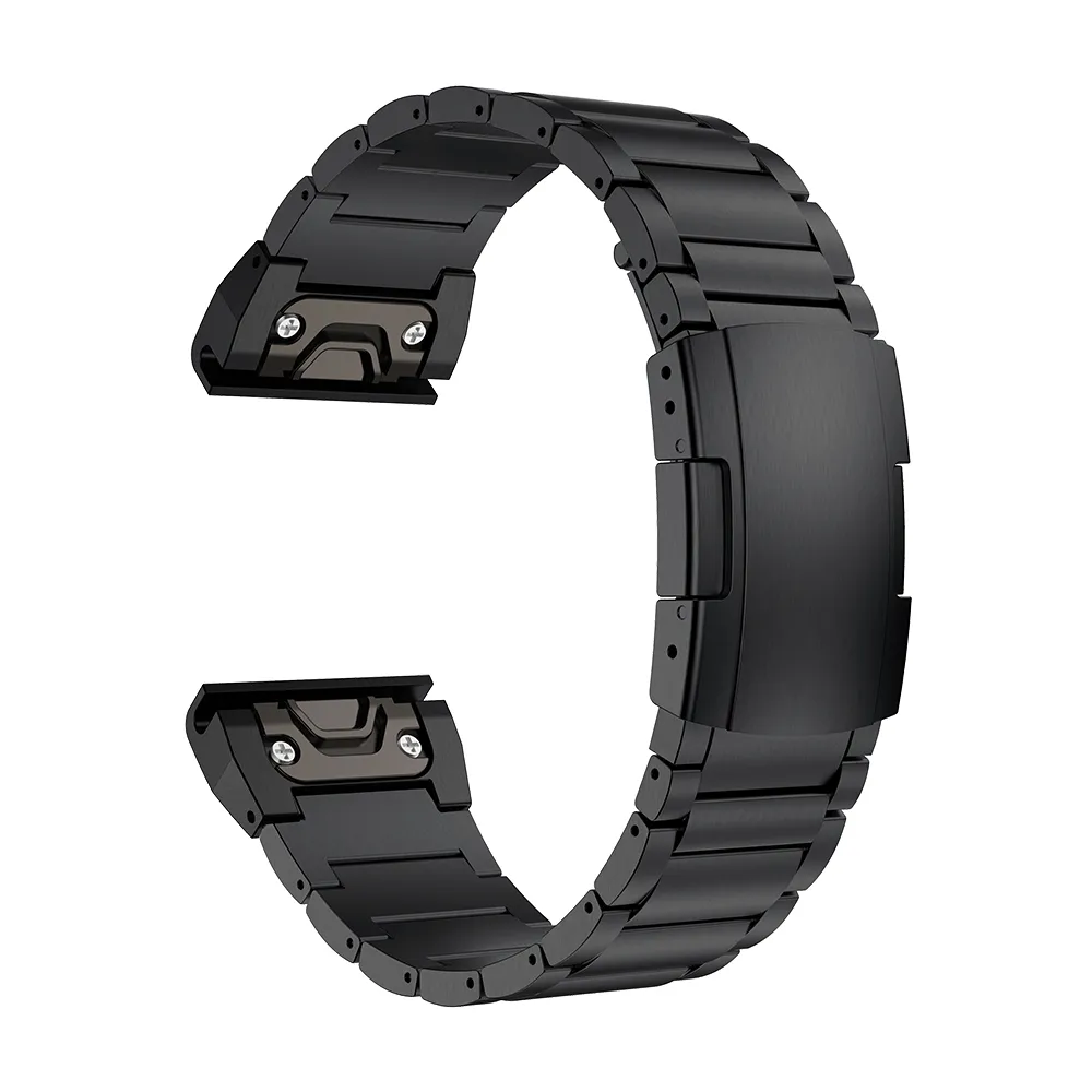 GORPIN cinturino in metallo titanio, cinturino per orologio a sgancio rapido da 26 mm per smartwatch Garmin 5x/5x Plus, 6x/6x Pro