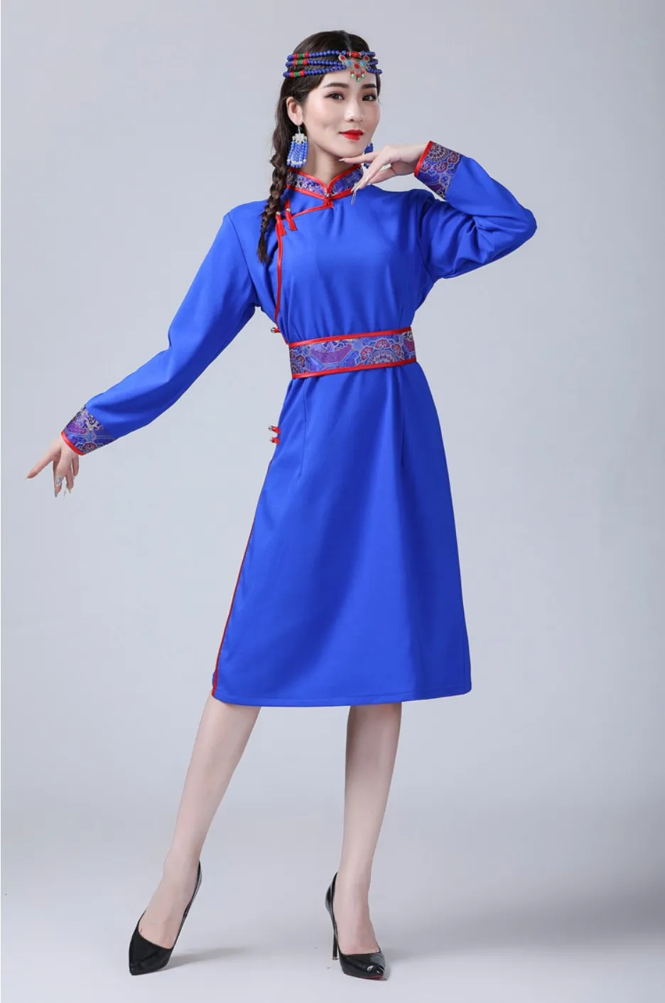 Ropa Mongol Vestidos Cheongsam: Vestido Cheongsam Tradicional Mongol  Elegante Para Mujer Cuello Alto Túnica Qipao Moderna Vestido Oriental Traje  Asiático De 59,26 € | DHgate, image size:936x1411