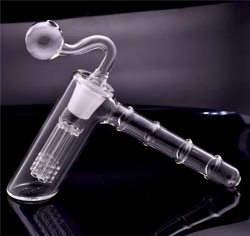 1 шт. Стеклянная молоток 6 ARM PERC Стеклянный перколятор Bubbler Водопроводная труба для курения трубы мини-водяной бонг с 18 мм нефтяной горелки