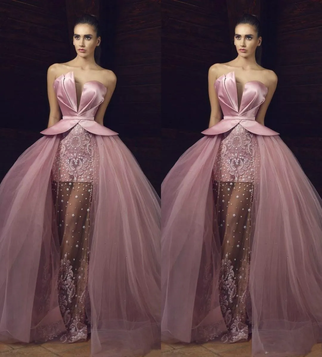 Gorgeous Prom Dresses Long 2019 With Detachable Skirt Formal