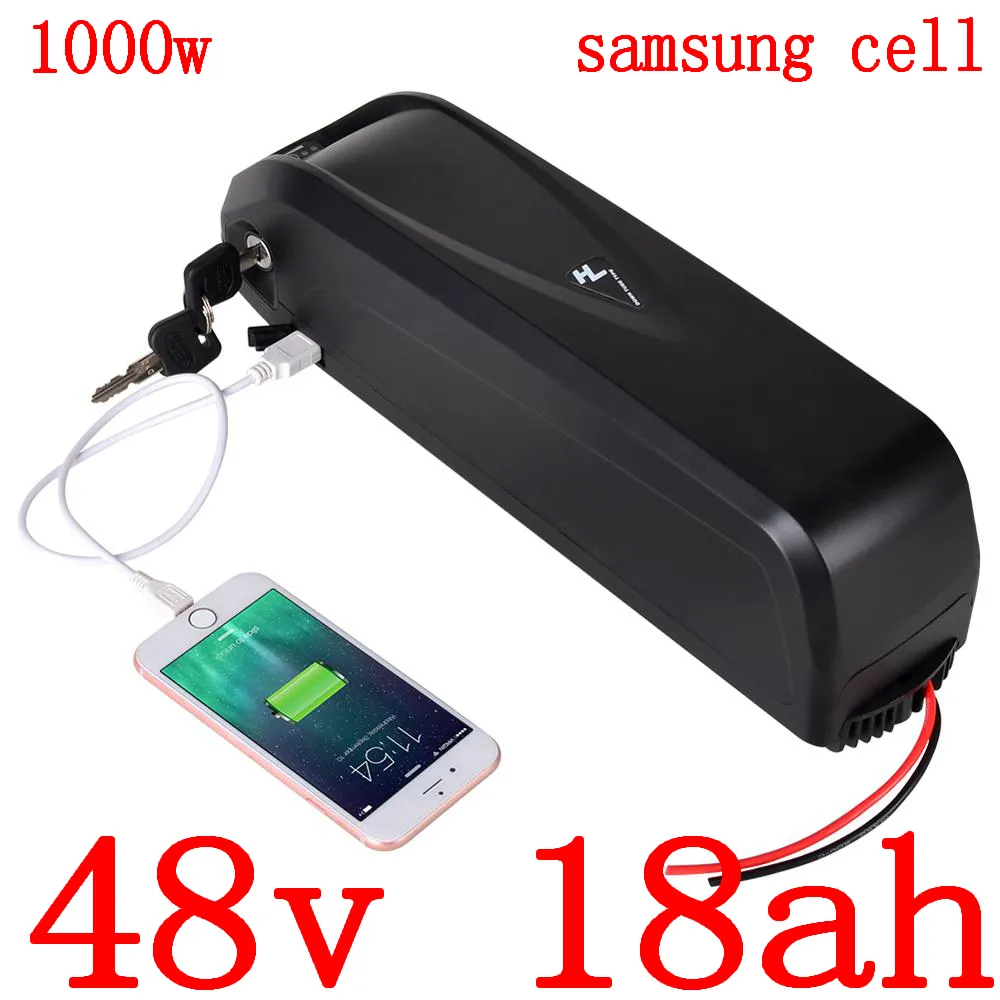 Batterie au lithium 48V 48v 10ah 14ah 17ah 18ah utilisation de vélo électrique cellule samsung pour moteur 750W BBS02 1000W BBSHD Bafang