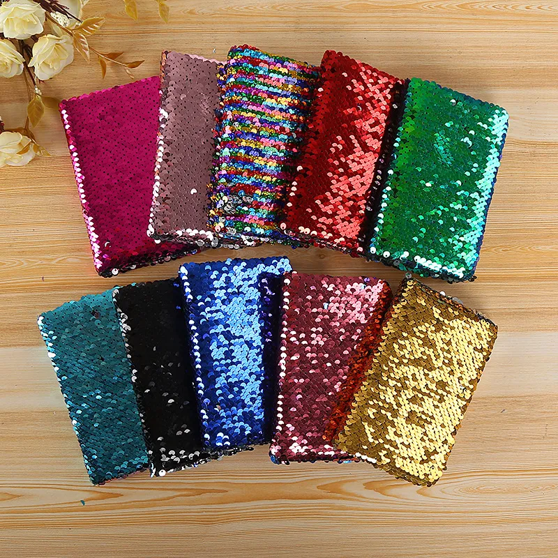NEW Design Creative Mermaid Magic Sequins Notebook Travel Journal Reversible Glitter Sequin Office Notepads School Diary Stationery Gift A6