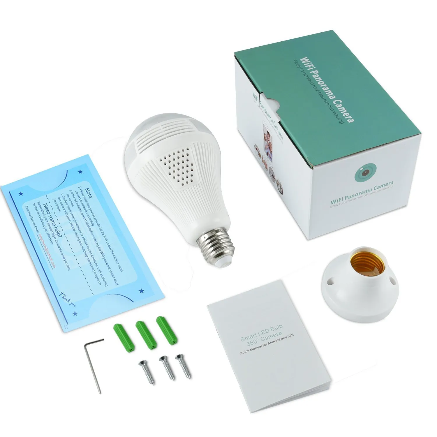 Light Bulb Security Cameras: 1080P Wireless IP Camera, 360