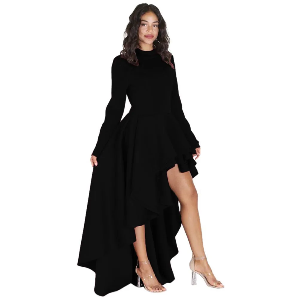 High low peplum dress plus size sales
