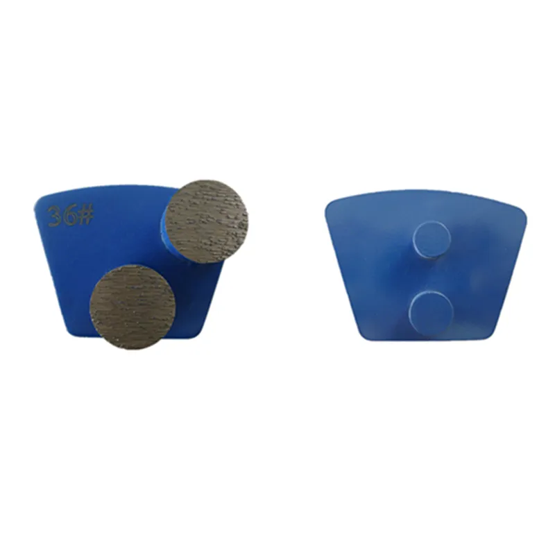 Double Round Segments Grinding Shoes Two Pins Redi Lock Diamond Grinding Pads for Rough Concrete Terrazzo Floor 12PCS