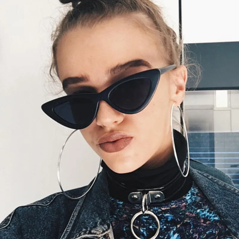 Gafas De Sol Mujer 2019 New Retro Triangle Cat Eye Sunglasses