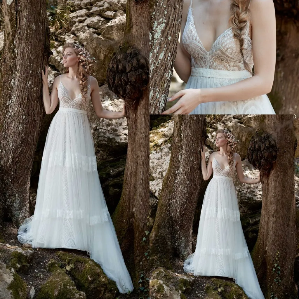 Maisonsignore – robe de mariée trapèze, sans manches, en Tulle, avec des appliques en dentelle, froncée, avec traîne, nouvelle collection