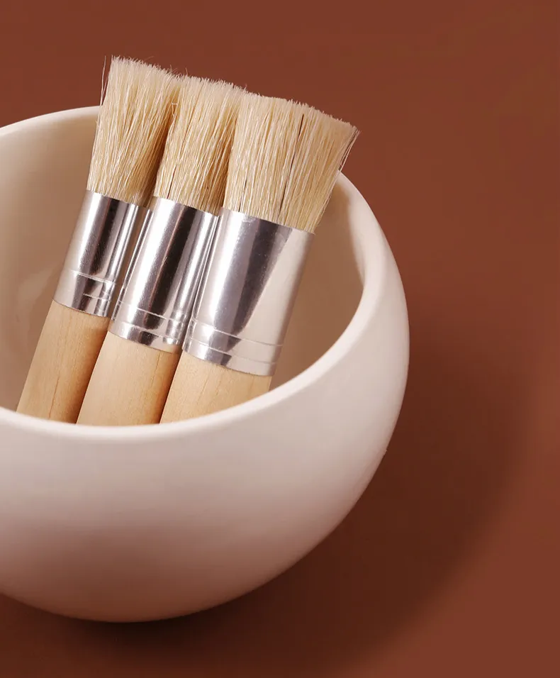 Wholesale Natural Bristle Blending Oil Paint Pen Set With Shading Brush Tool Kit And Wooded