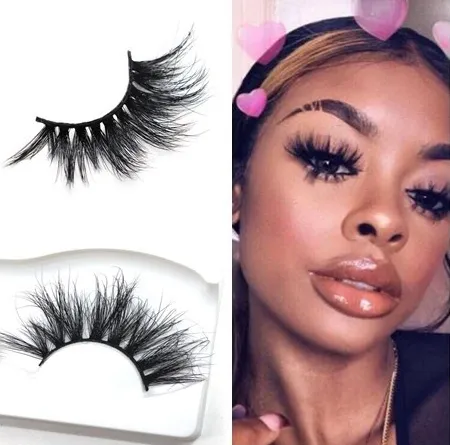 25mm 3D Mink Eyelash 5D Mink lashes Natural False Eyelashes Makeup Long Length