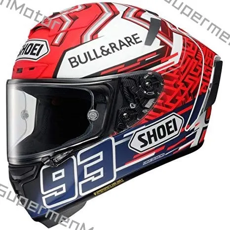 Shoei Full Face X14 93 Marquez Blue Ant Motorcycle Helmet Man 라이딩 자동차 모토 크로스 경주 오토바이 헬멧-원래-헬멧 218a