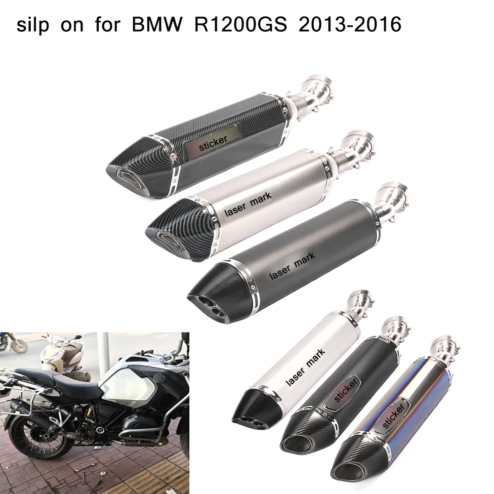2013年2014年2014年2014年BMW R1200GS ADVオートバイ中間パイプ51mmの排気マフラーチューブサイレンサーシステム